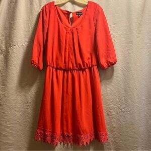 Sequin Hearts Women’s Quarter Sleeve Dress, Size Large